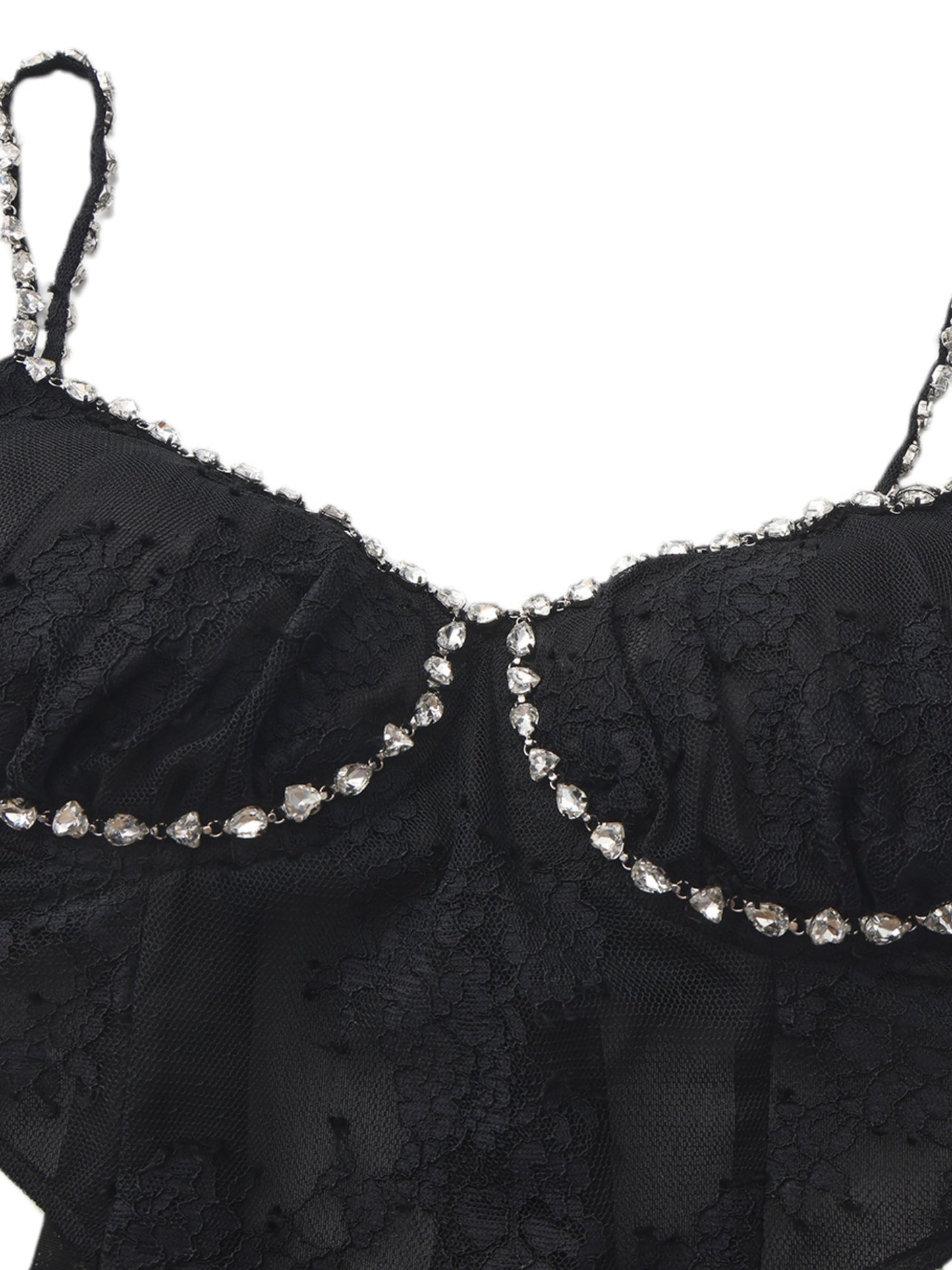 Noemi Lace Bow Black Top