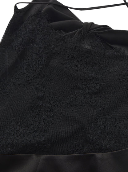 Brielle Twist-Front Black Dress