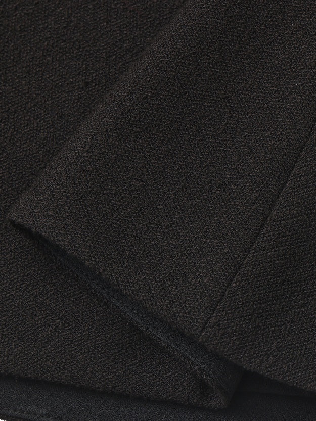Natalia Tailored A-Line Black Midi Skirt