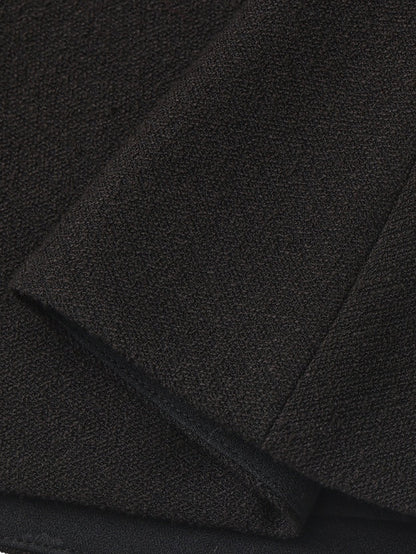 Natalia Tailored A-Line Black Midi Skirt