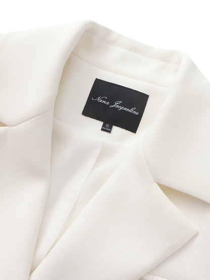 Margot Peak-Lapel White Blazer