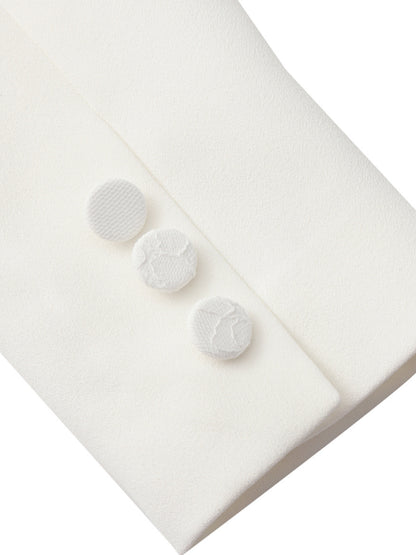 Margot Peak-Lapel White Blazer