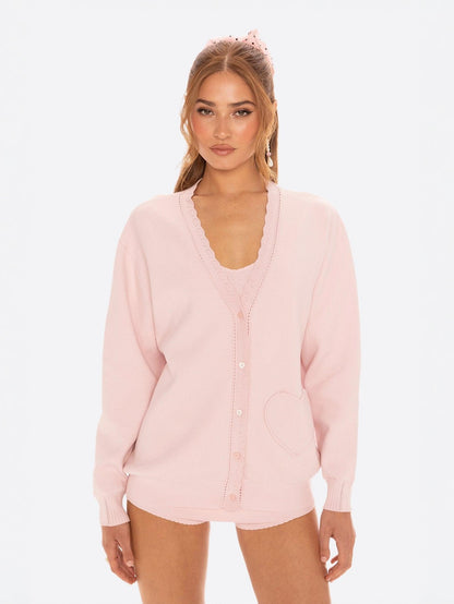 Carrie Cardigan (Pink)