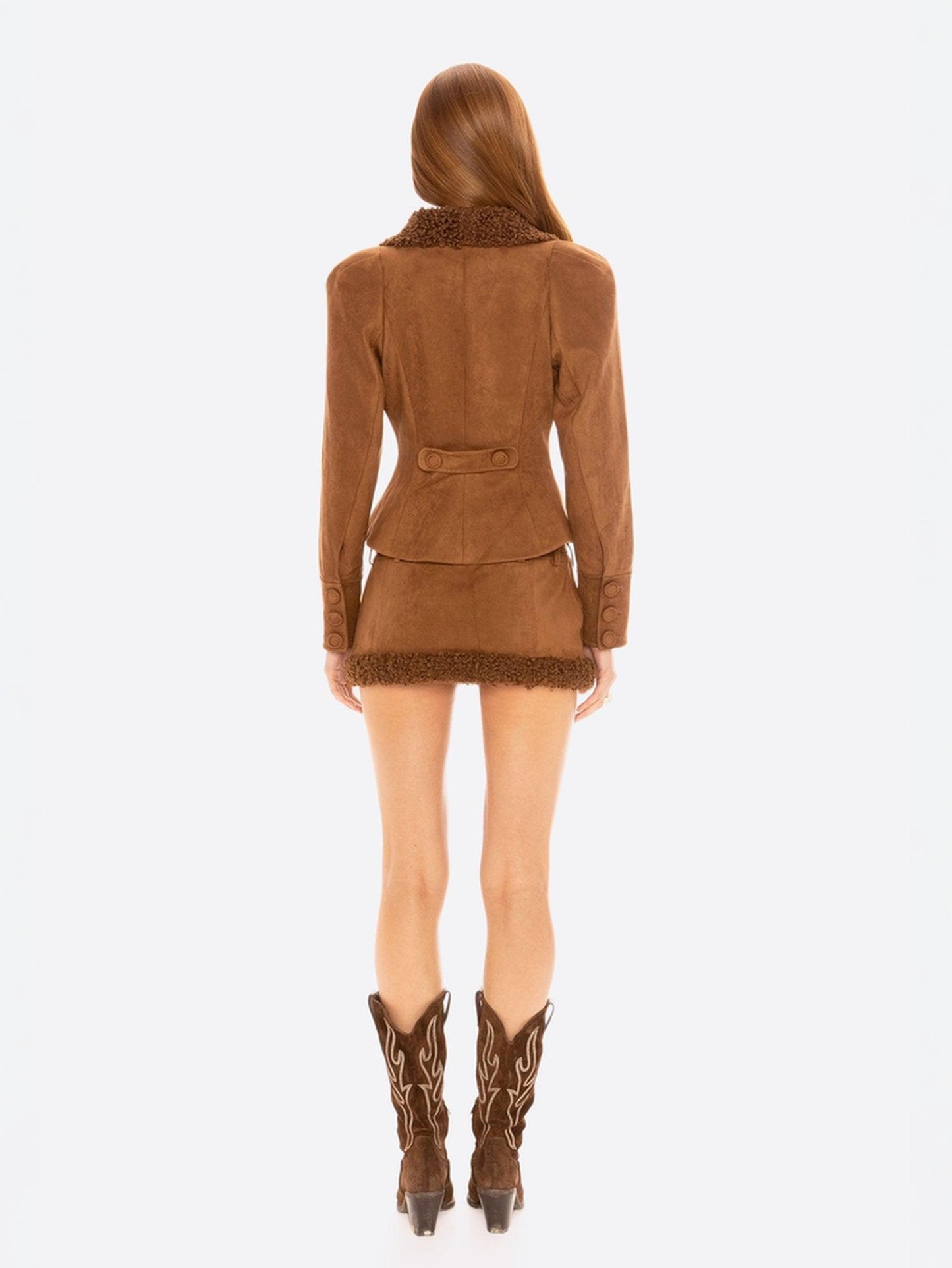 Celine Suede Coat (Brown)