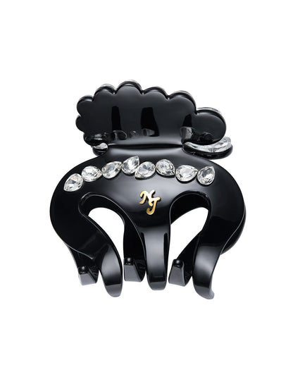 Ameline Crystal Mini Black Hair Clip