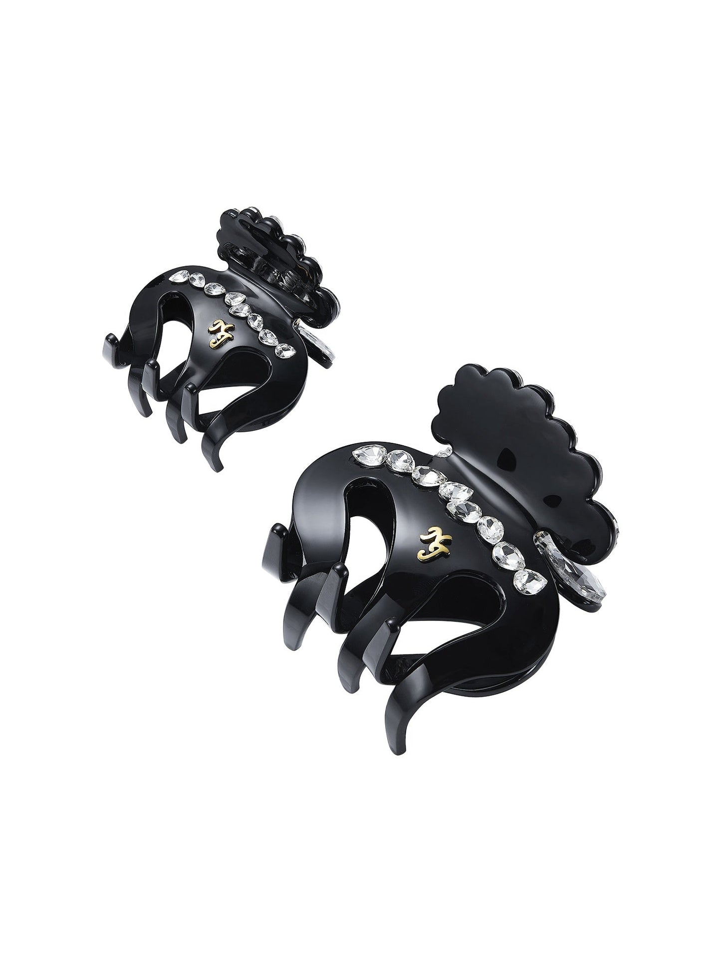 Ameline Crystal Black Hair Clip