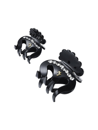 Ameline Crystal Mini Black Hair Clip