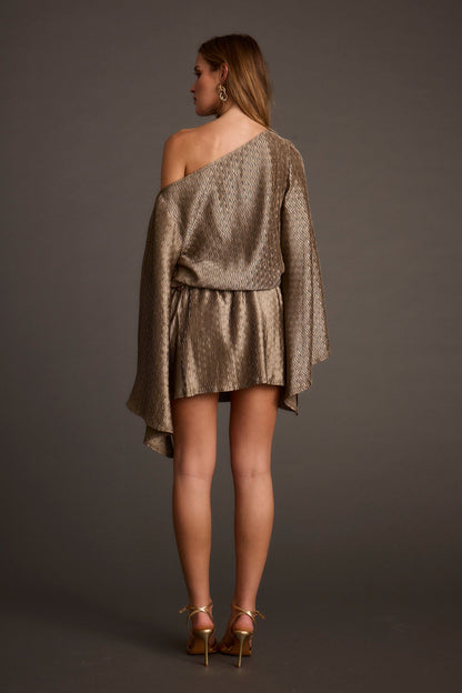 Kahlo Gunmetal Mini Dress