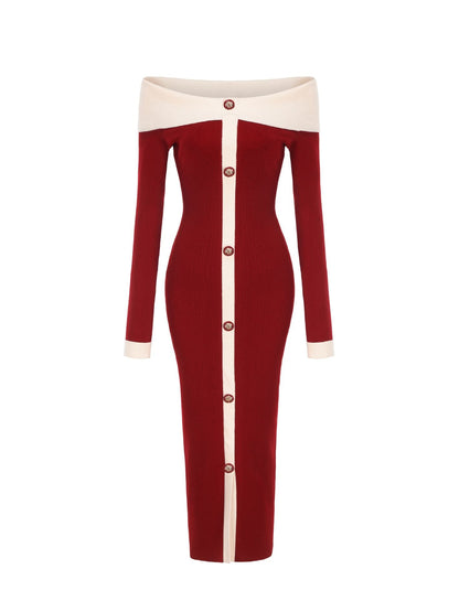 Annie Knit Dress (Red) (Final Sale)