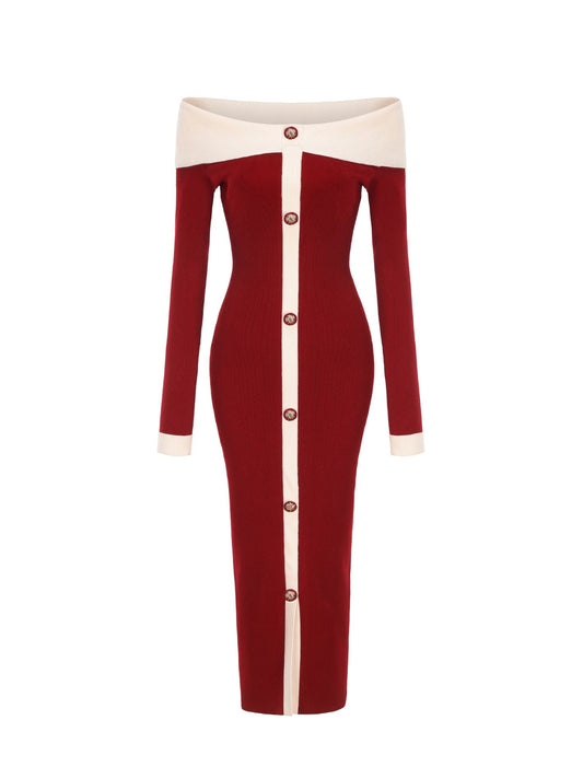 Annie Knit Dress (Red) (Final Sale)