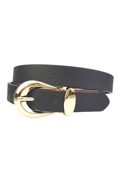 Knowles Gold Buckle Reversible Belt