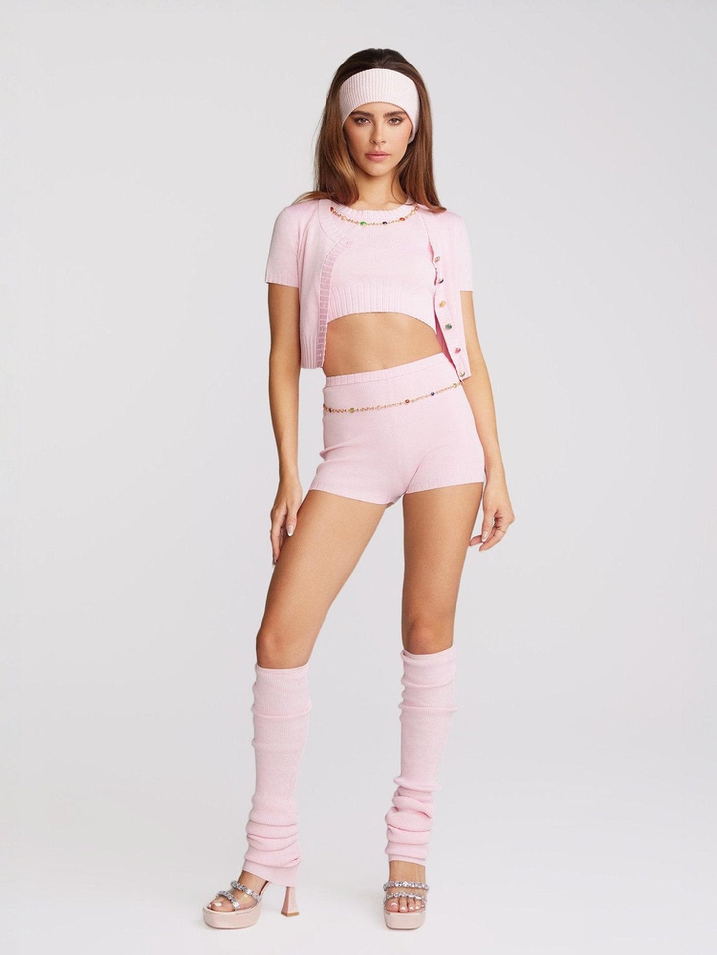 Kennedy Knit Shorts (Pink) (Final Sale)