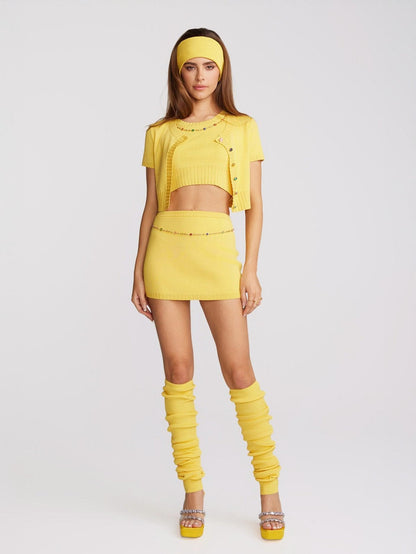 Kennedy Knit Skirt (Yellow) (Final Sale)