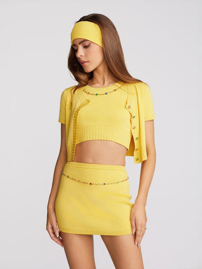 Kennedy Knit Top Set (Yellow) (Final Sale)