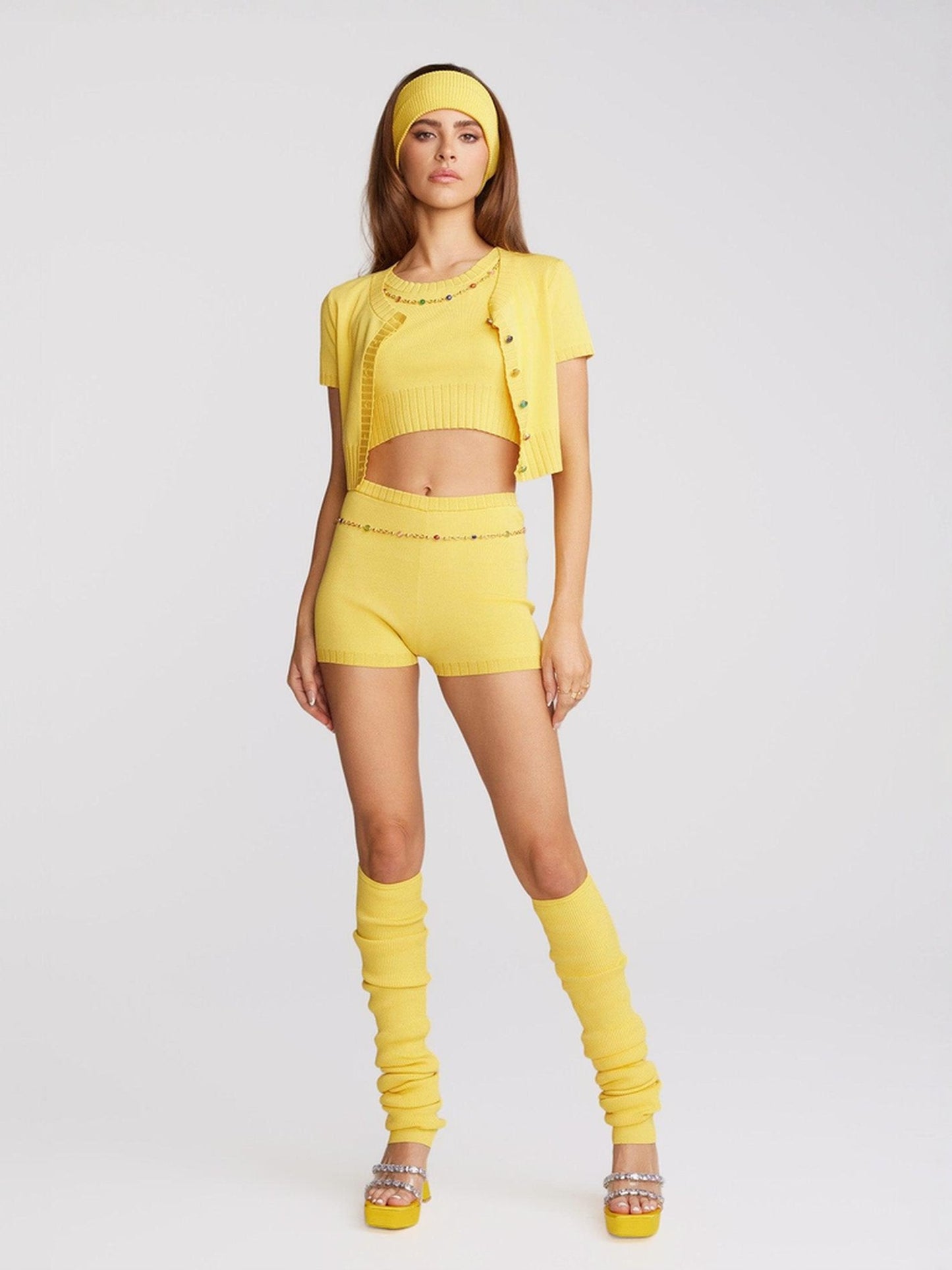 Kennedy Knit Shorts (Yellow) (Final Sale)