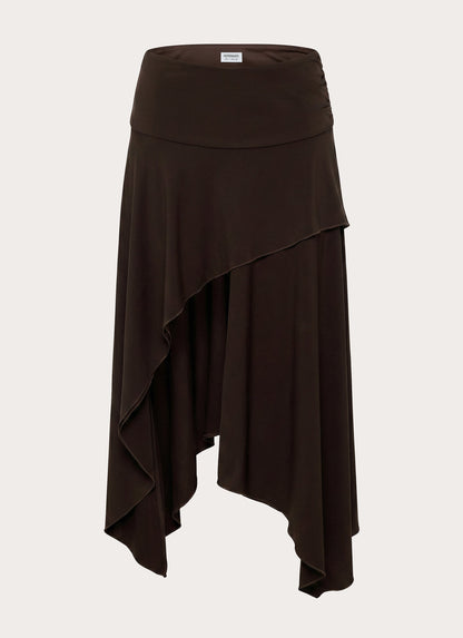 Lycia Midi Skirt - Chocolate