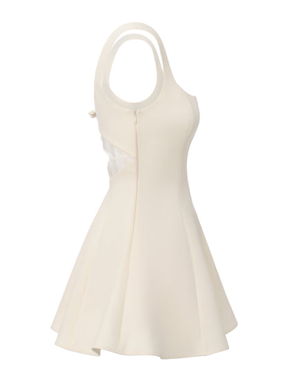 Eliza Cut Out Champagne Mini Dress