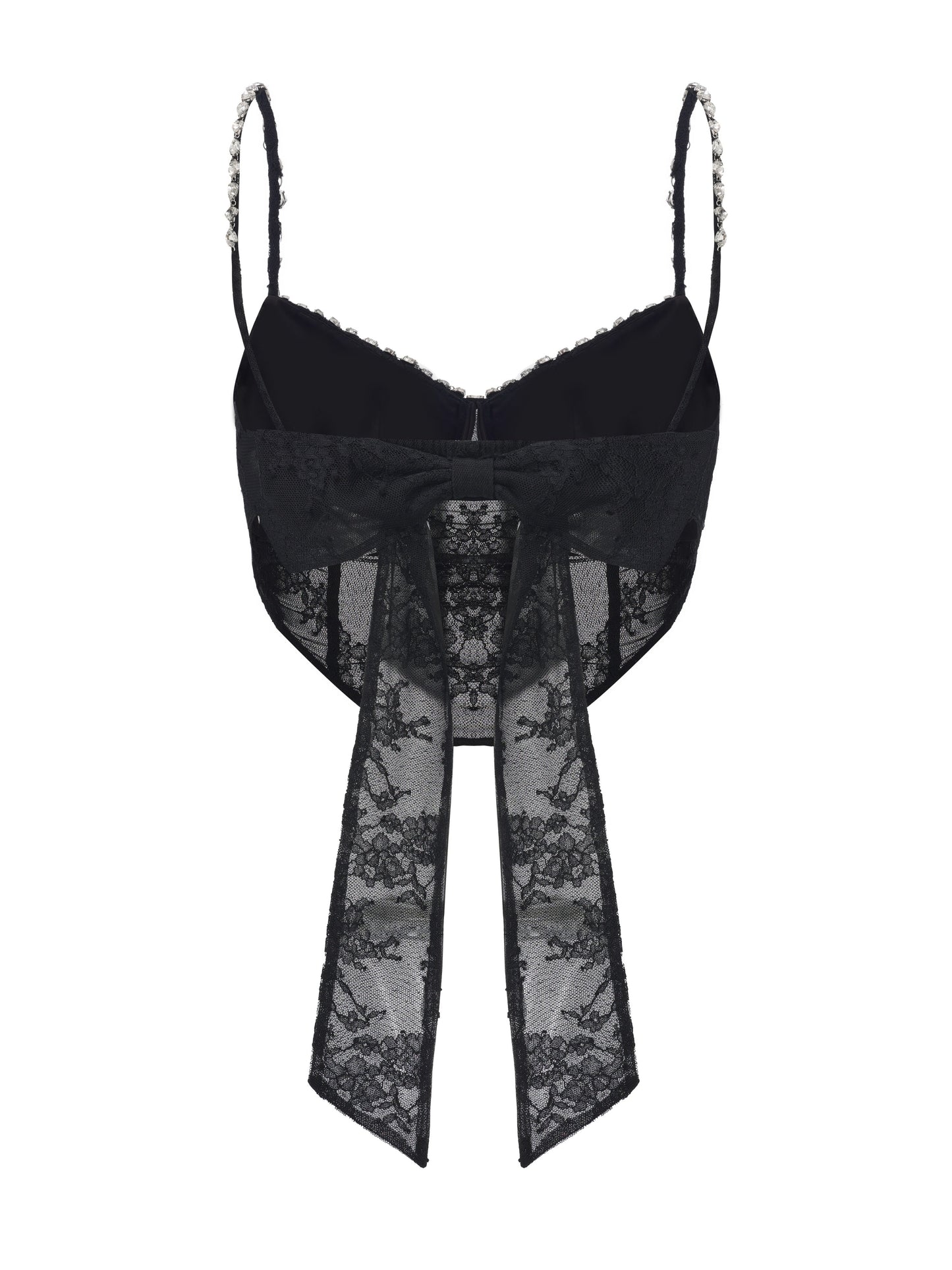 Noemi Lace Bow Black Top