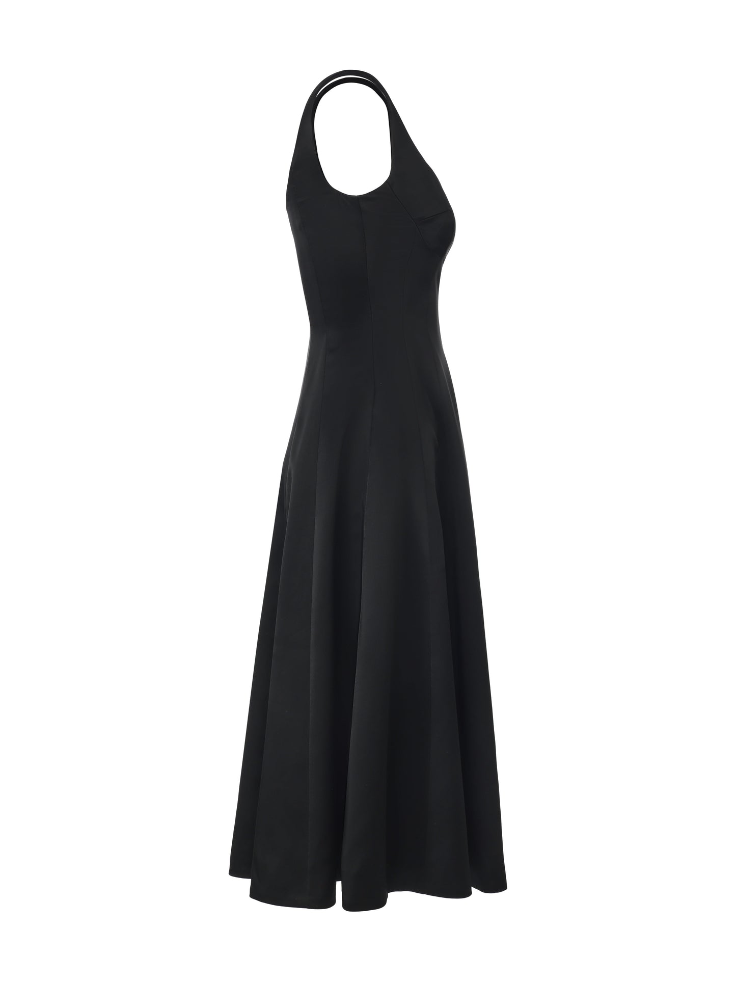 Lauren Satin Black Dress