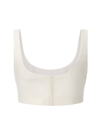 Natalia Tailored Cropped White Top