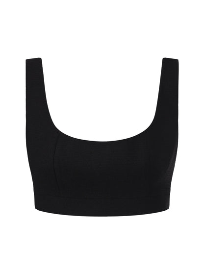 Natalia Tailored Cropped Black Top