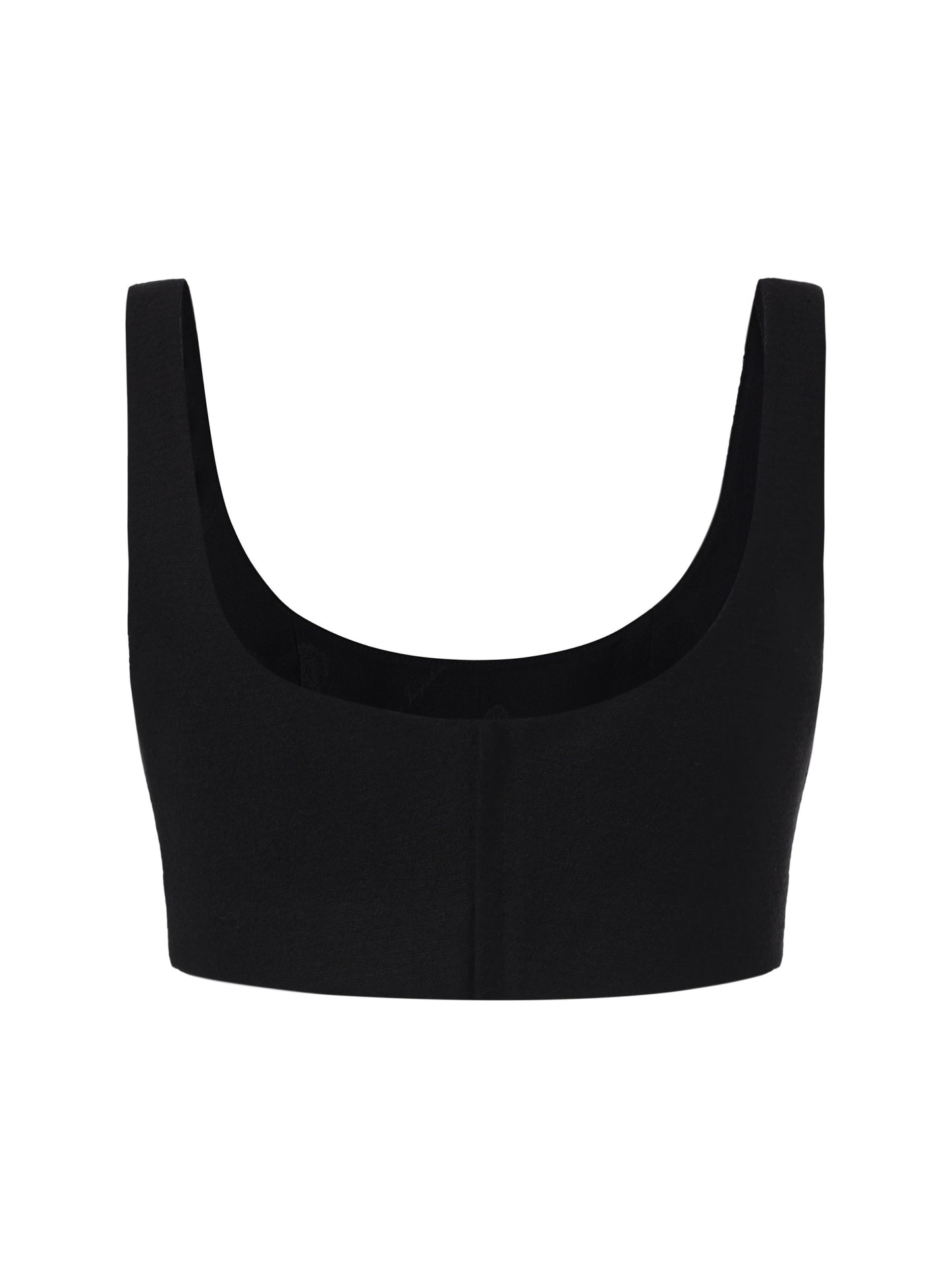 Natalia Tailored Cropped Black Top