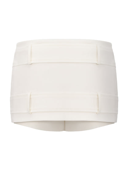 Lou Belted White Skort
