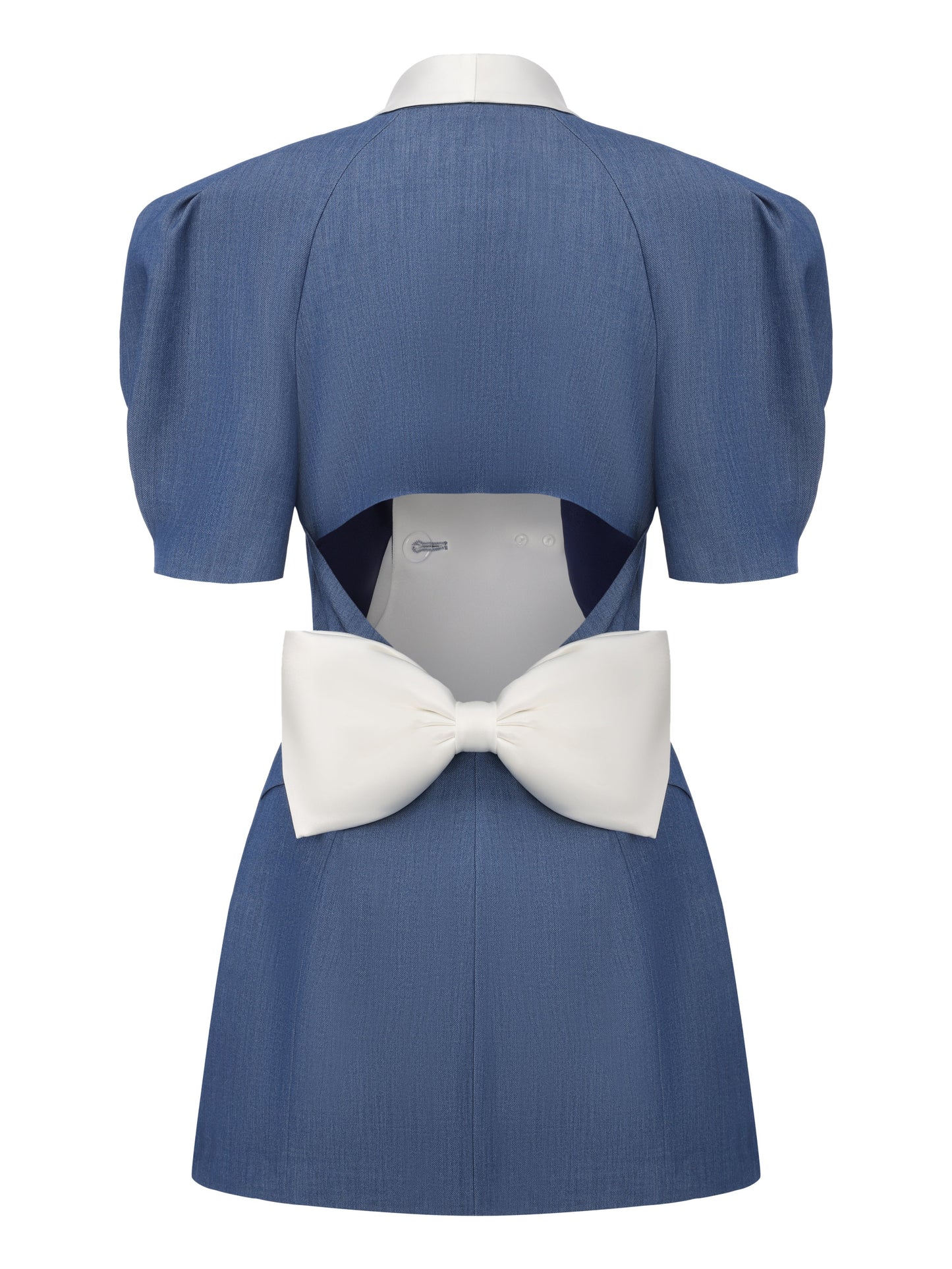 Alia Puff Sleeve Blue Dress