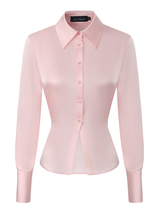 Eva Tie-Back Pink Shirt