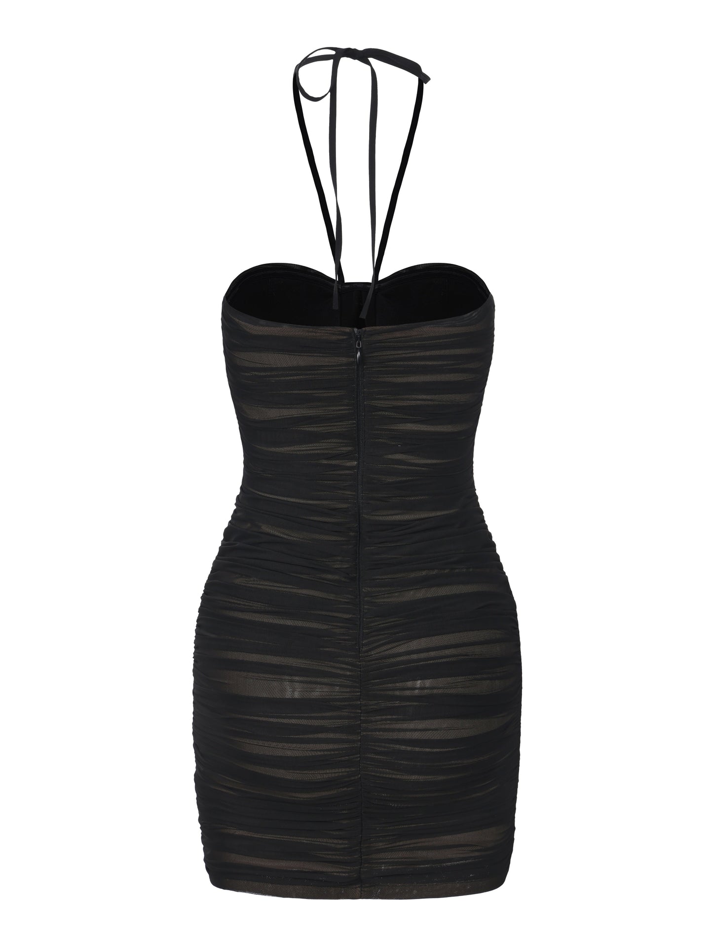 Nora Crystal-Halter Black Dress