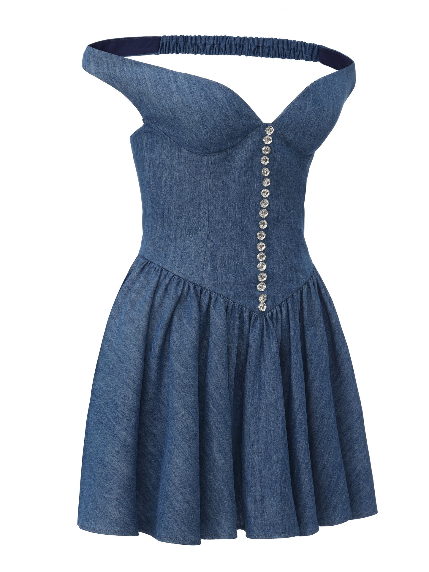 Isabela Off-Shoulder Blue Dress