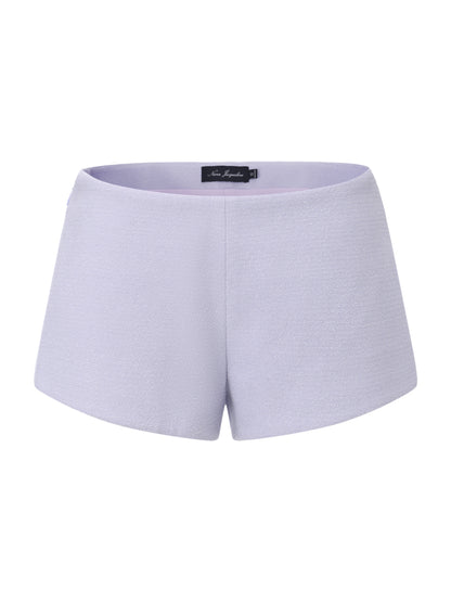 Camille Tailored Purple Mid-Rise Shorts