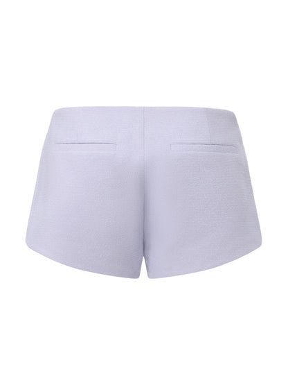 Camille Tailored Purple Mid-Rise Shorts