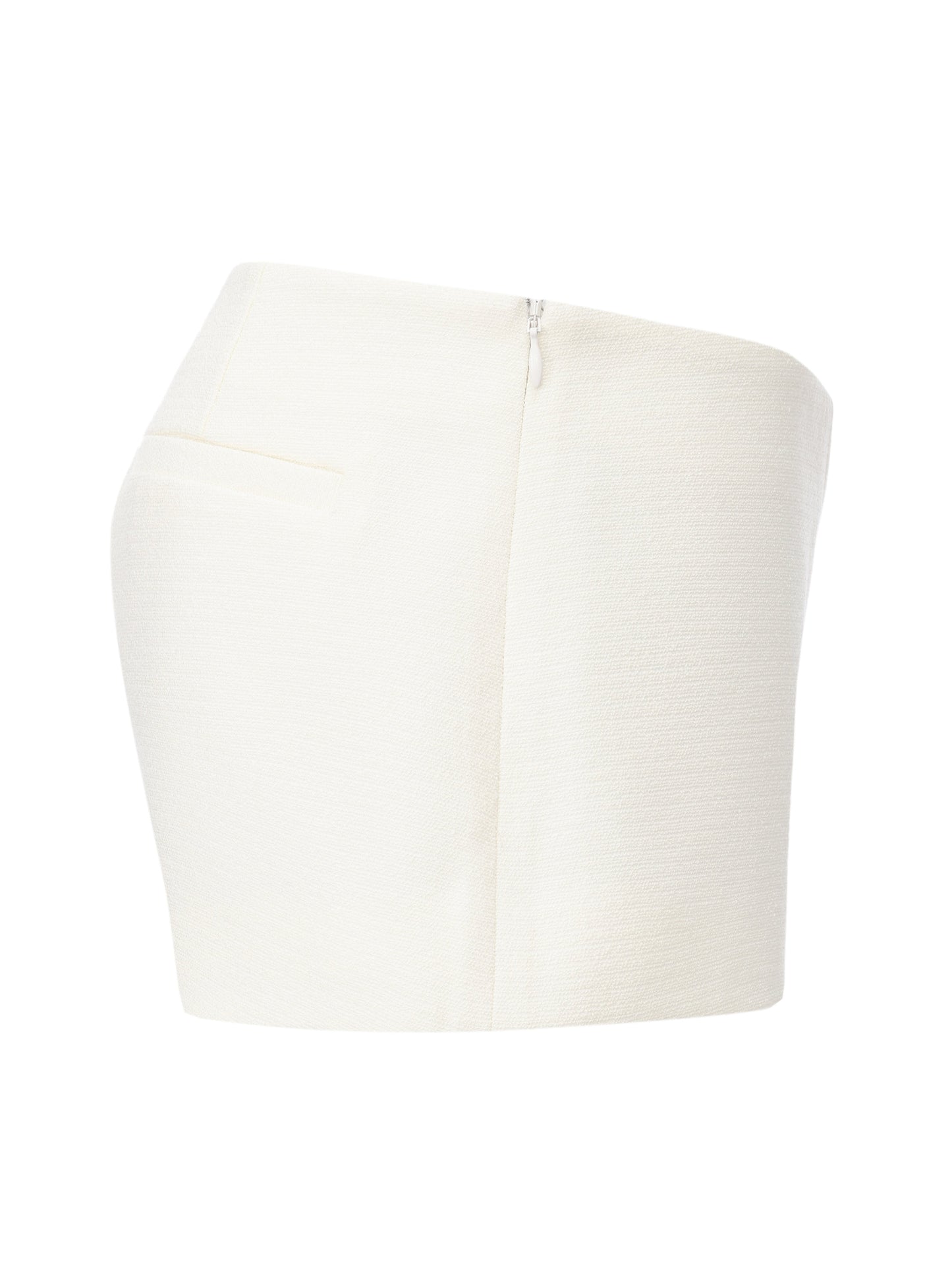 Camille Tailored White Mid-Rise Shorts