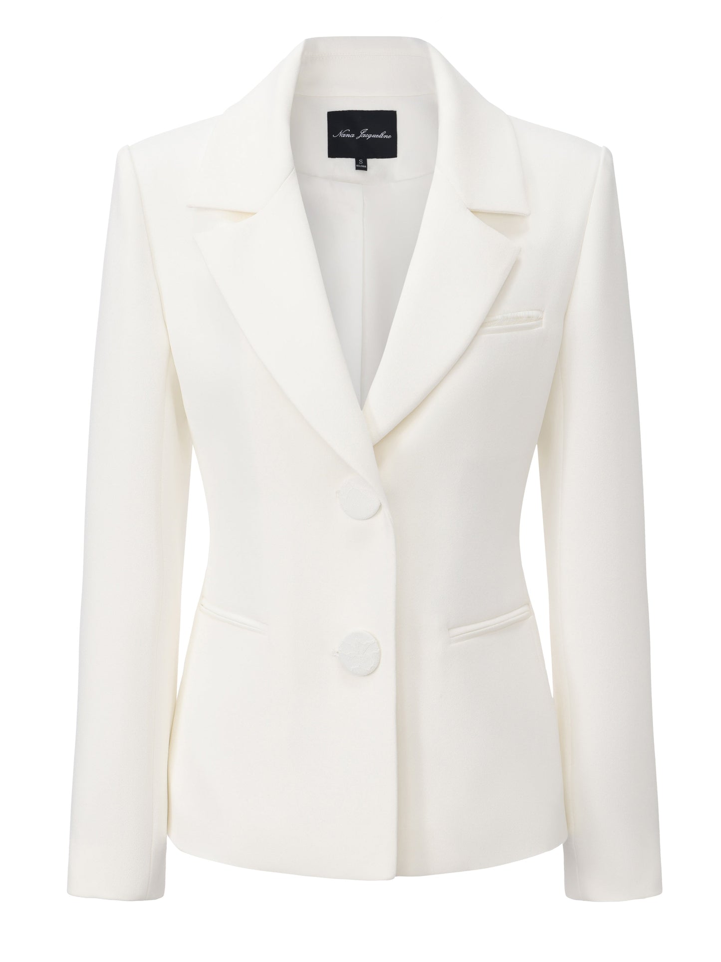 Margot Peak-Lapel White Blazer