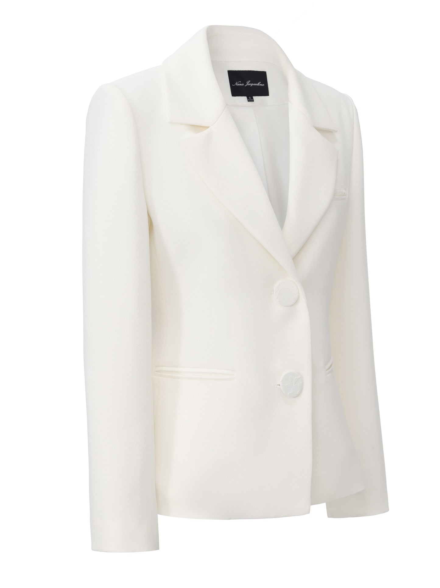 Margot Peak-Lapel White Blazer