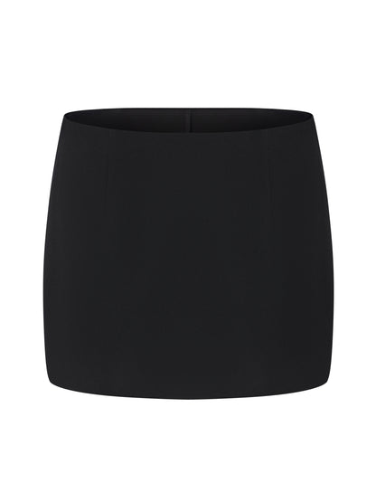 Alina Straight Black Mini Skirt