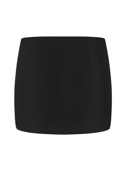 Alina Straight Black Mini Skirt