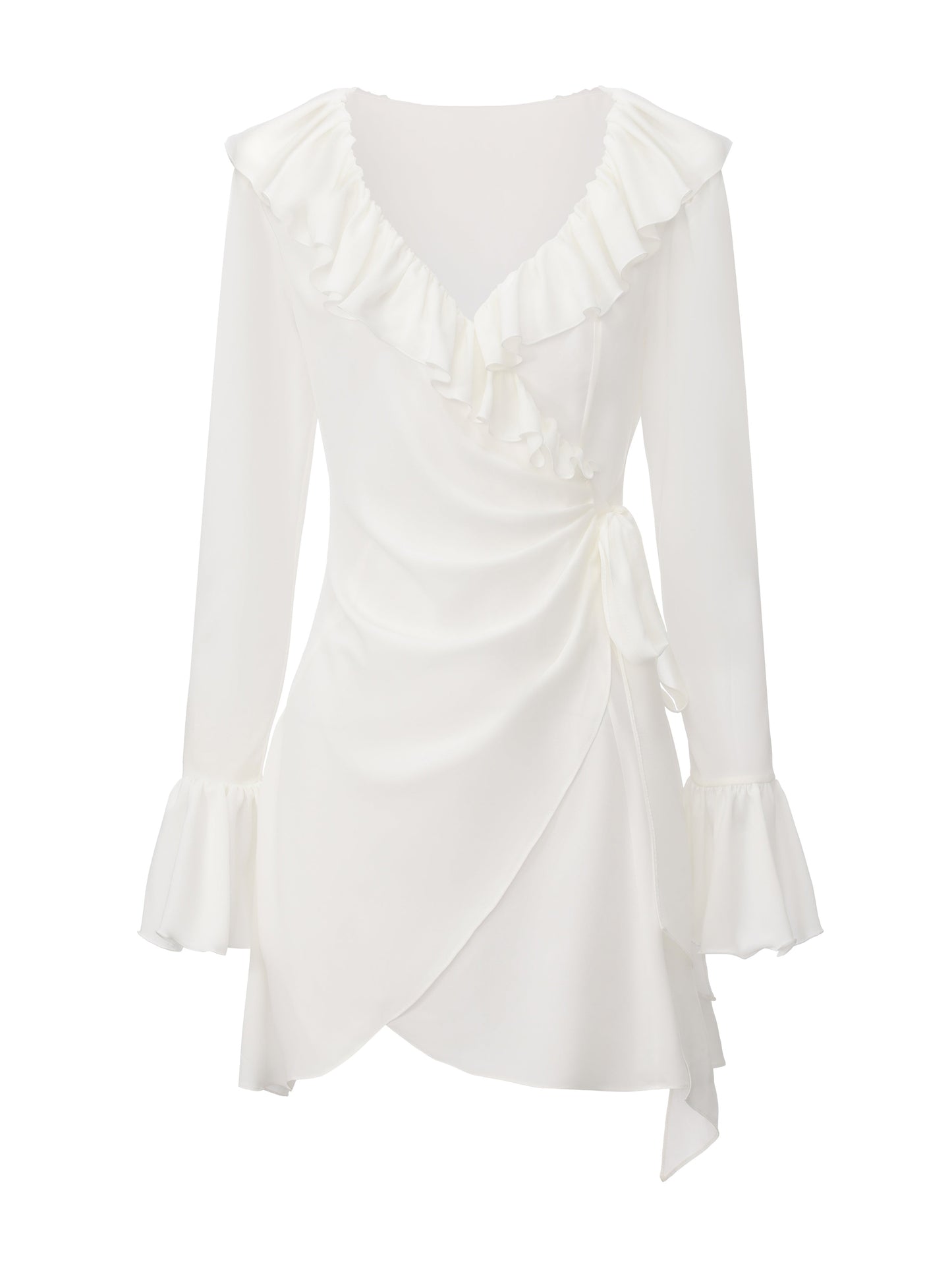 Charlotte Ruffle White Dress