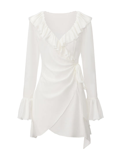 Charlotte Ruffle White Dress