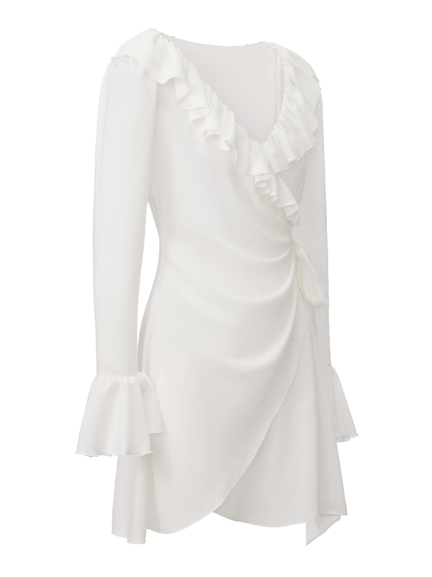 Charlotte Ruffle White Dress