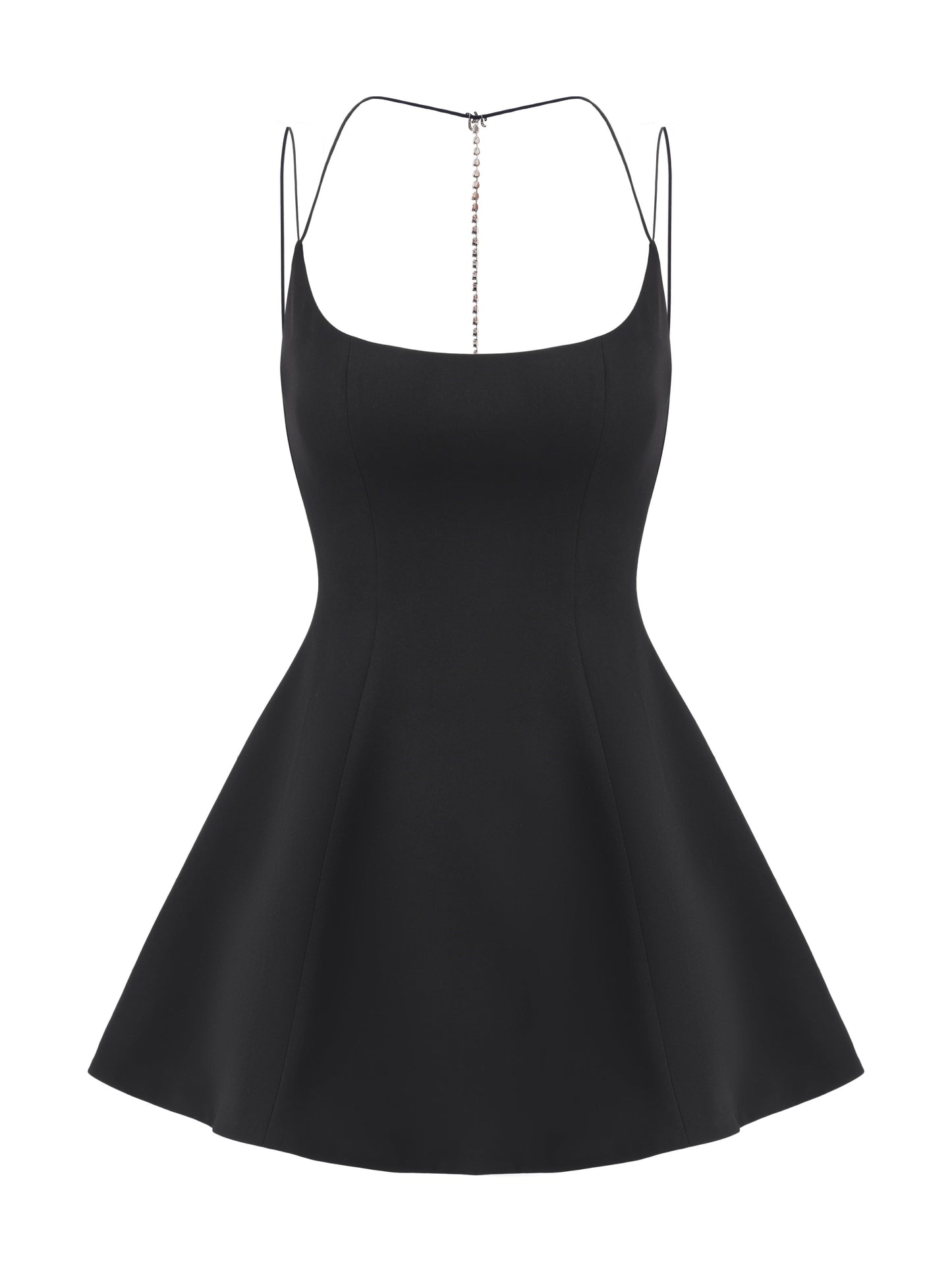 Giana Open-Back Black Dress