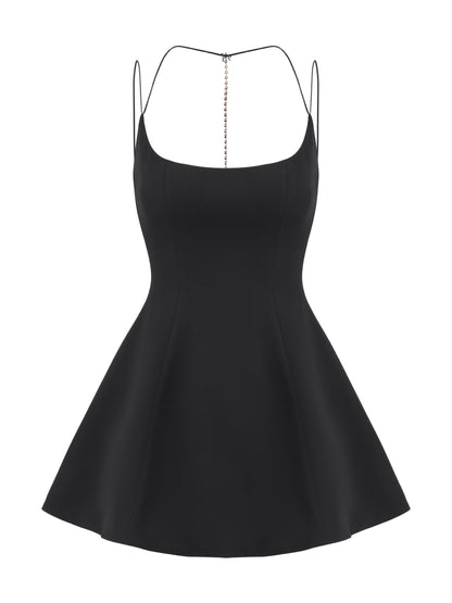 Giana Open-Back Black Dress