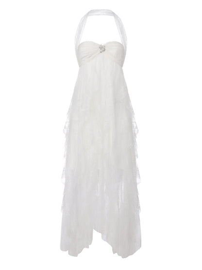 Aurora Halter White Dress