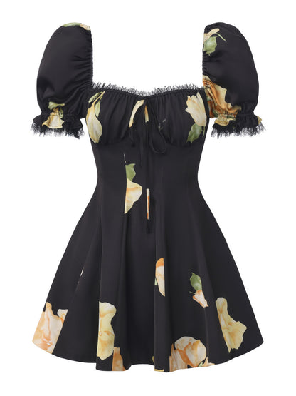 Alira Puff Sleeve Floral Dress