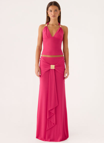 Miyah Maxi Skirt - Berry