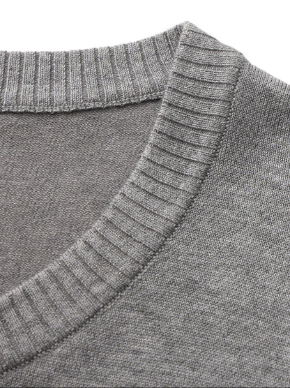 Millie Round-Neck Grey Knit Cardigan
