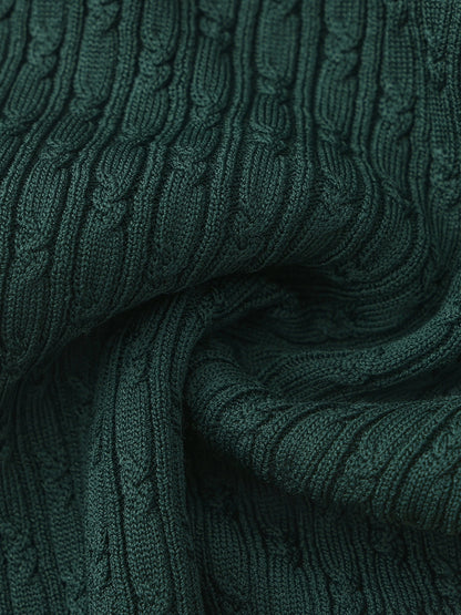 Ivy Colorblock Deep Green Knit Mini Dress