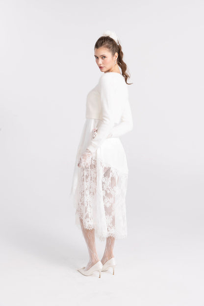 Mirabelle Knitted Cardigan (White)