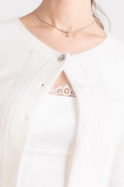 Mirabelle Knitted Cardigan (White)